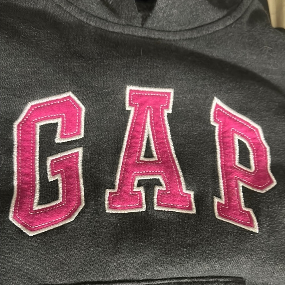 GAP Kids Small 6-7 Gray and Pink Hoodie